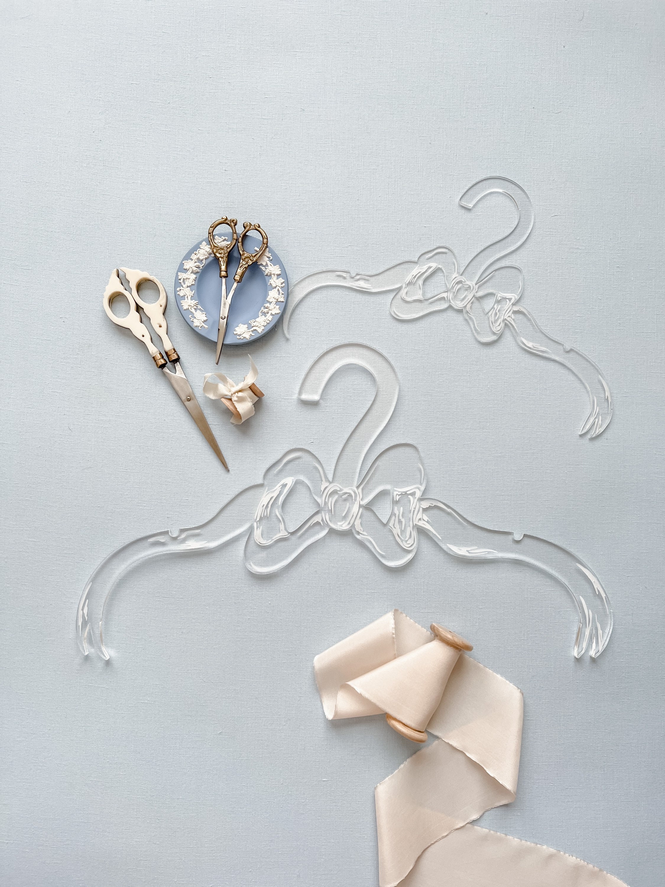 Clear Acrylic Bow Hanger: Laser Cut Wedding Dress Hanger