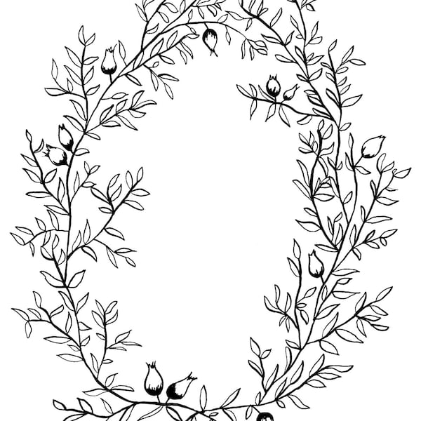 Calligraphy Wreath Download- TWO Wreaths