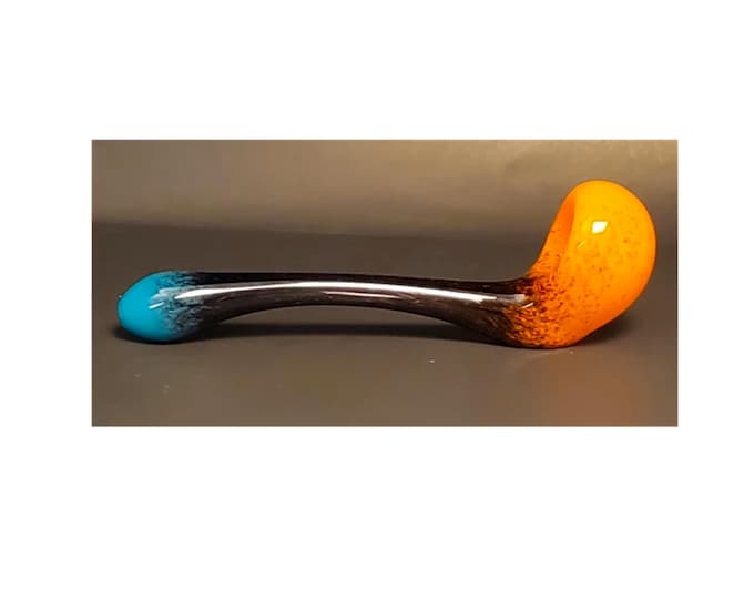 Featured listing image: Gandalf Wizard Pipe with teal, black, and orange