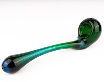 Experimental Green Glass Gandalf Sherlock Pipe