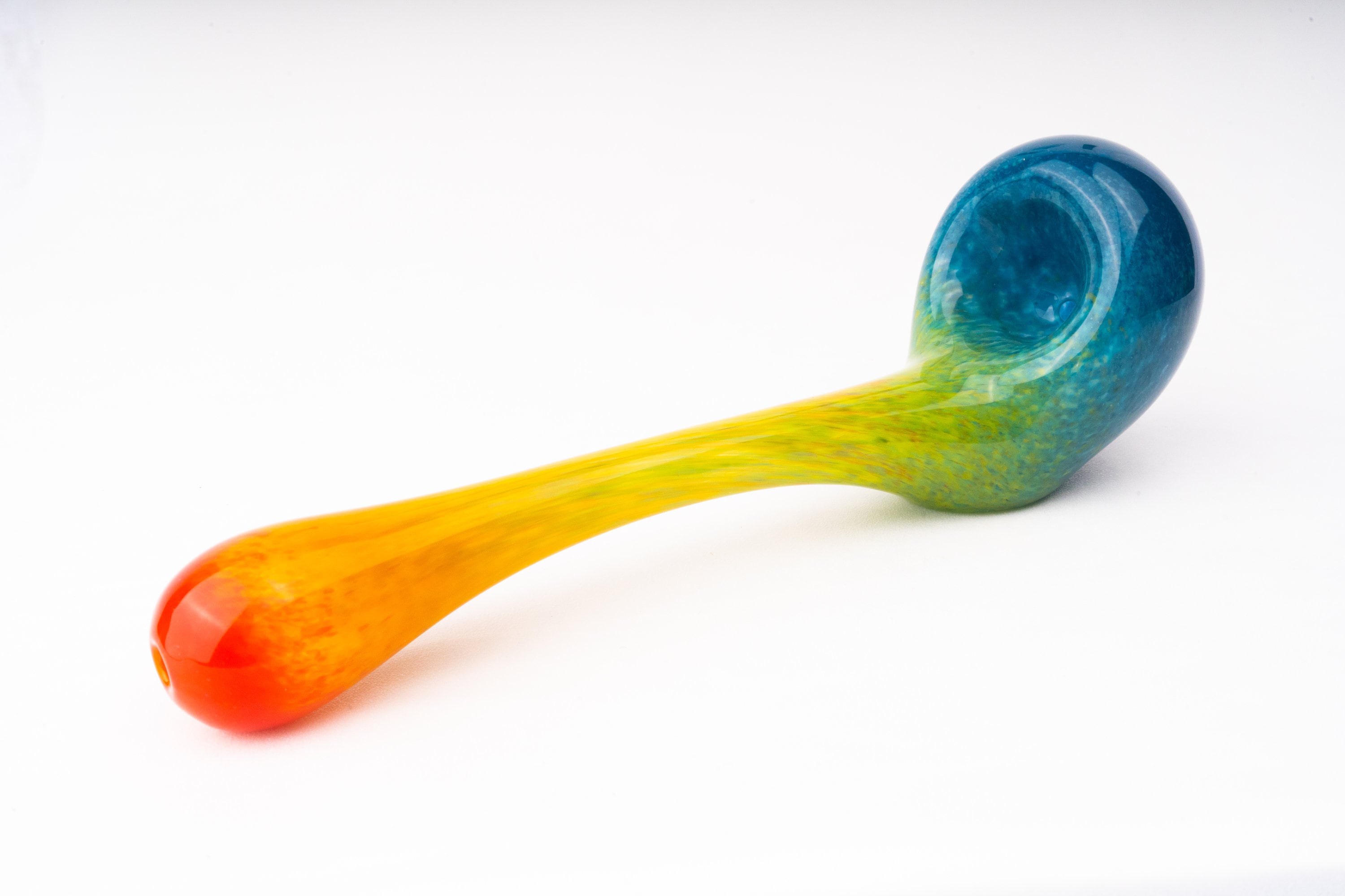 Red Yellow and Green Rasta Handmade Glass Sherlock Pipe 