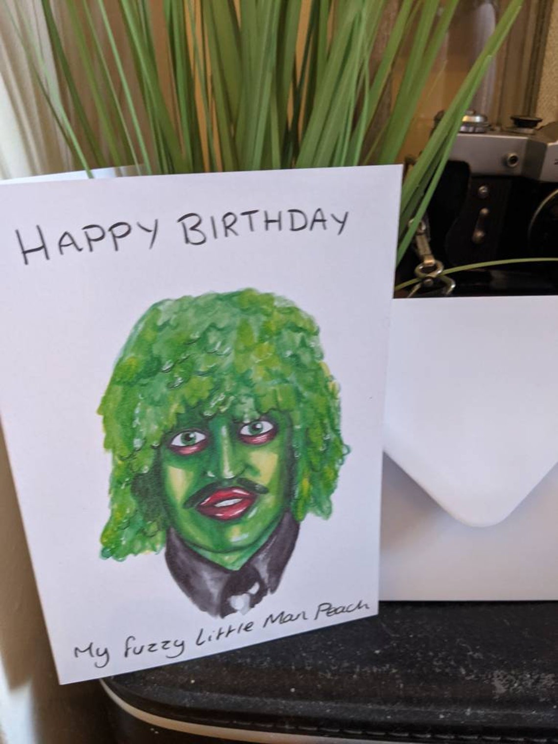 Blank Greetings Card Old Gregg Birthday Card Watercolour Etsy