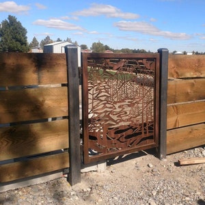 Custom Privacy Screen, fence front gate, staircase insert, railing art insert, handmade metal gate, personalized entry gate, modern art