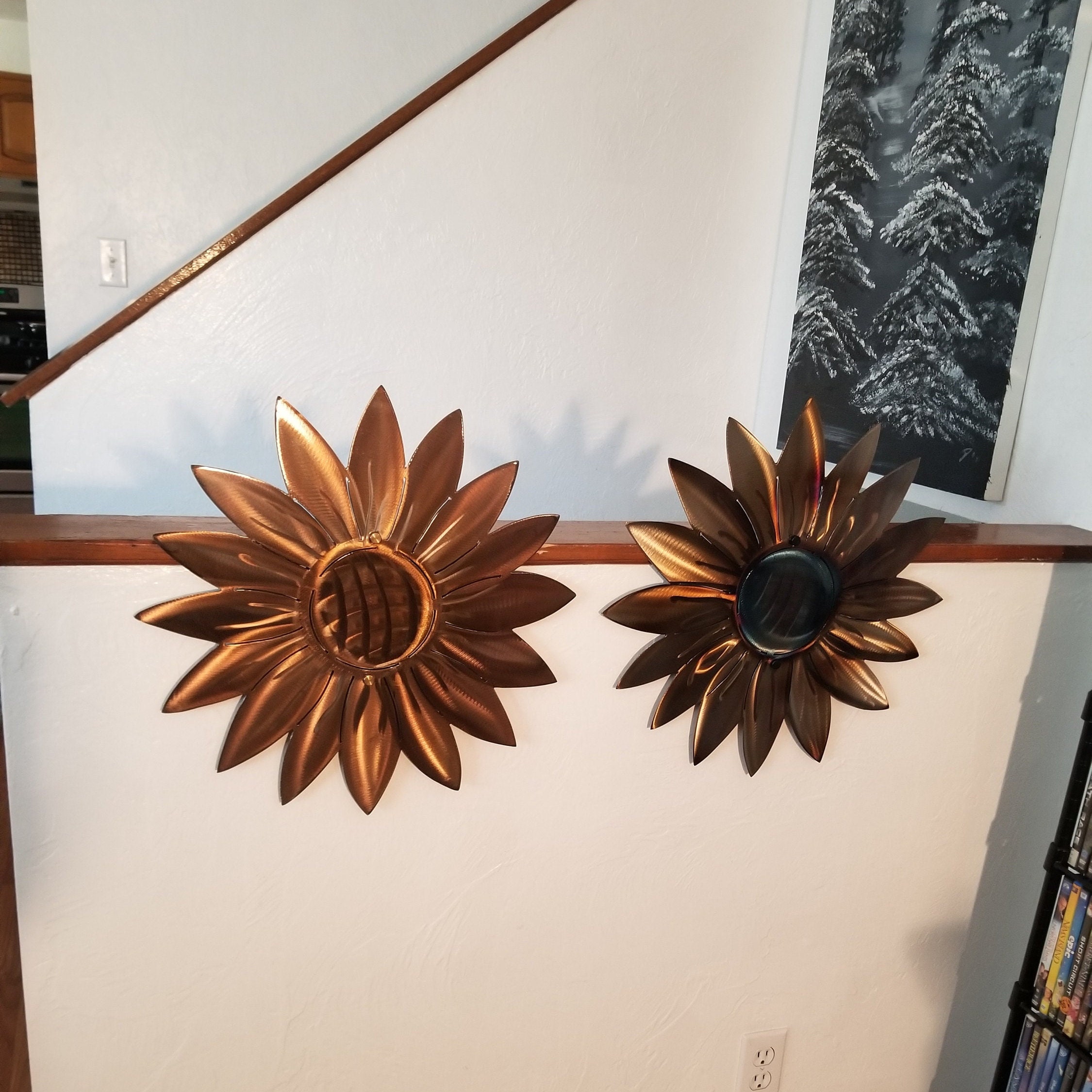 Metal Sunflower Outdoor Wall Art for Home Decor Garden Wall Etsy