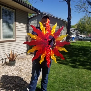 Metalen zon met maangezicht sunburst home decor Vele maten - Wacky Sun - Metal Wall Garden Outdoor plasma gesneden stalen zon - Decor Art