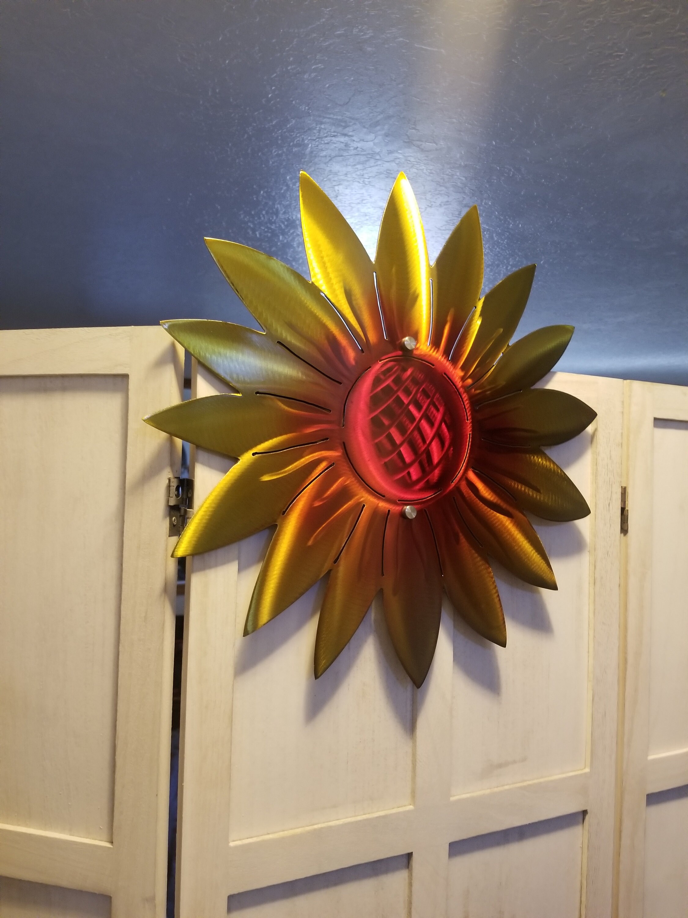 Metal Sunflower Outdoor Wall Art for Home Decor Garden Wall Etsy