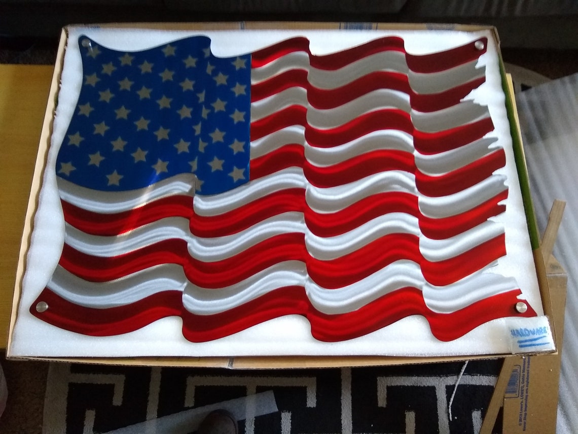 American Flag / Metal Wall Art / Outdoor Flag / ETSY Handmade Etsy