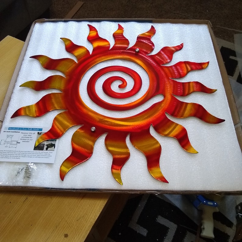 Sun wall art ETSY handmade wall hanging sun plasma cut sun Etsy