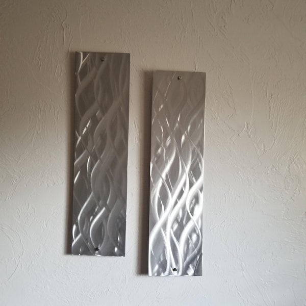 Unique Home decor panel set of 2, Etsy Handmade Modern Metal Wall Art, Wall Art, Home Decoration, Bedroom Decor, Interior Design Kitchen