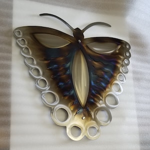 Metal wall art large outdoor patio decor, fall decor wall art, Butterflies Garden Decor, Garden Signs, Housewarming Gift, Metal wall art