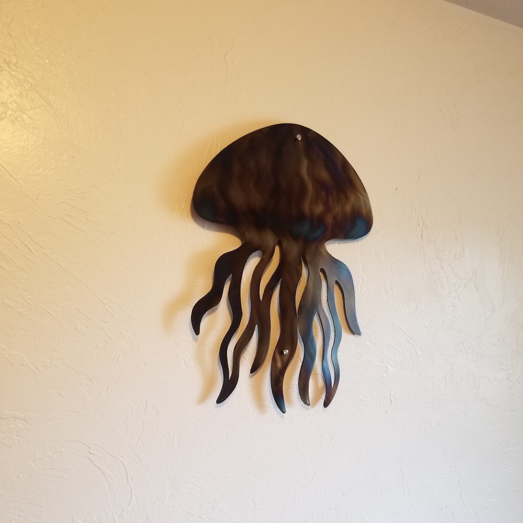 Jellyfish Wall Art / Jellyfish Wall Sculpture Heat Patina Metal Art