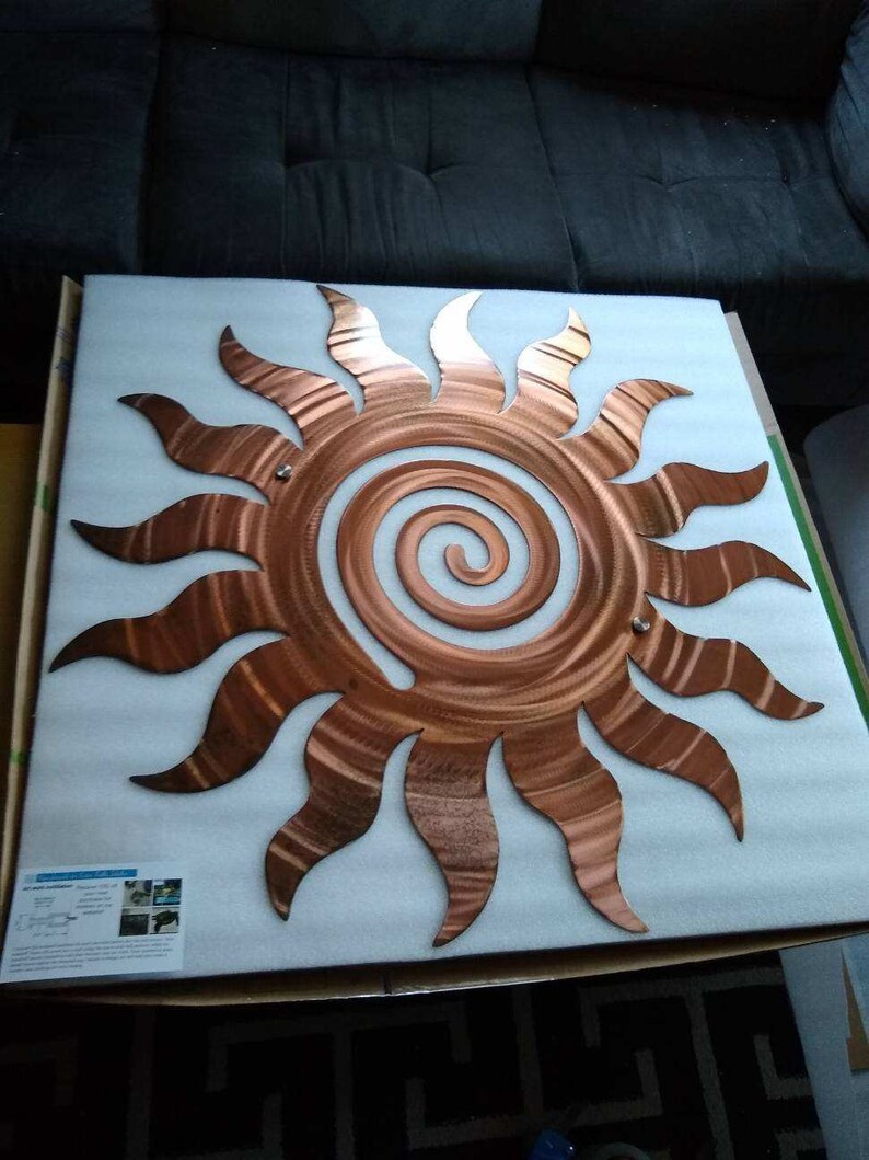 Metal Wall Art Sun ETSY Handmade Wall Decor Copper Metal Sun Etsy