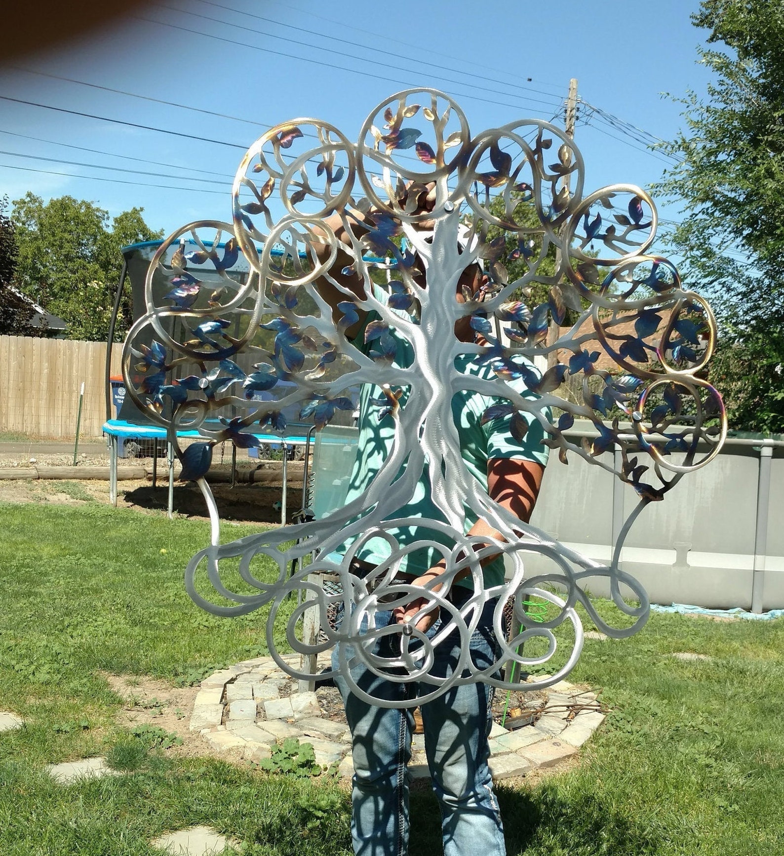 Metal Tree of Life Wall Art large outdoor Tree of Life Wall Etsy