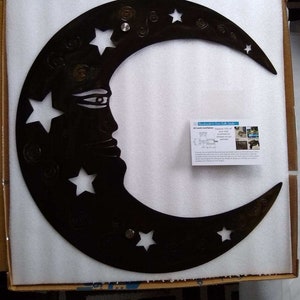 Metal Wall Art Moon Plasma Cut Wall Decor ETSY Large Moon Plasma Cut ...