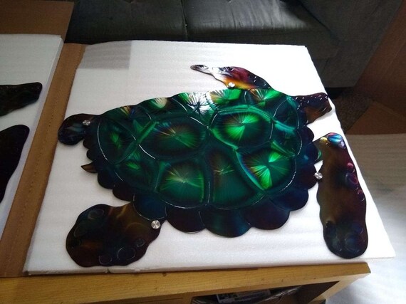 Turtle Wall Decor Metal Plasma Cut Design Handmade Sea - Large Metal Sea Turtle Wall Art