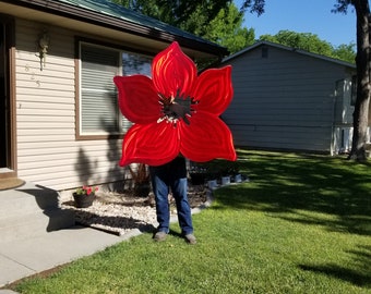 Metal Flower Wall Art Flower Wall Decor/ large Metal Flowers farmhouse Flower Wall Art/ indoor Outdoor Dècor/ Indoor Dècor/ Garden Decor