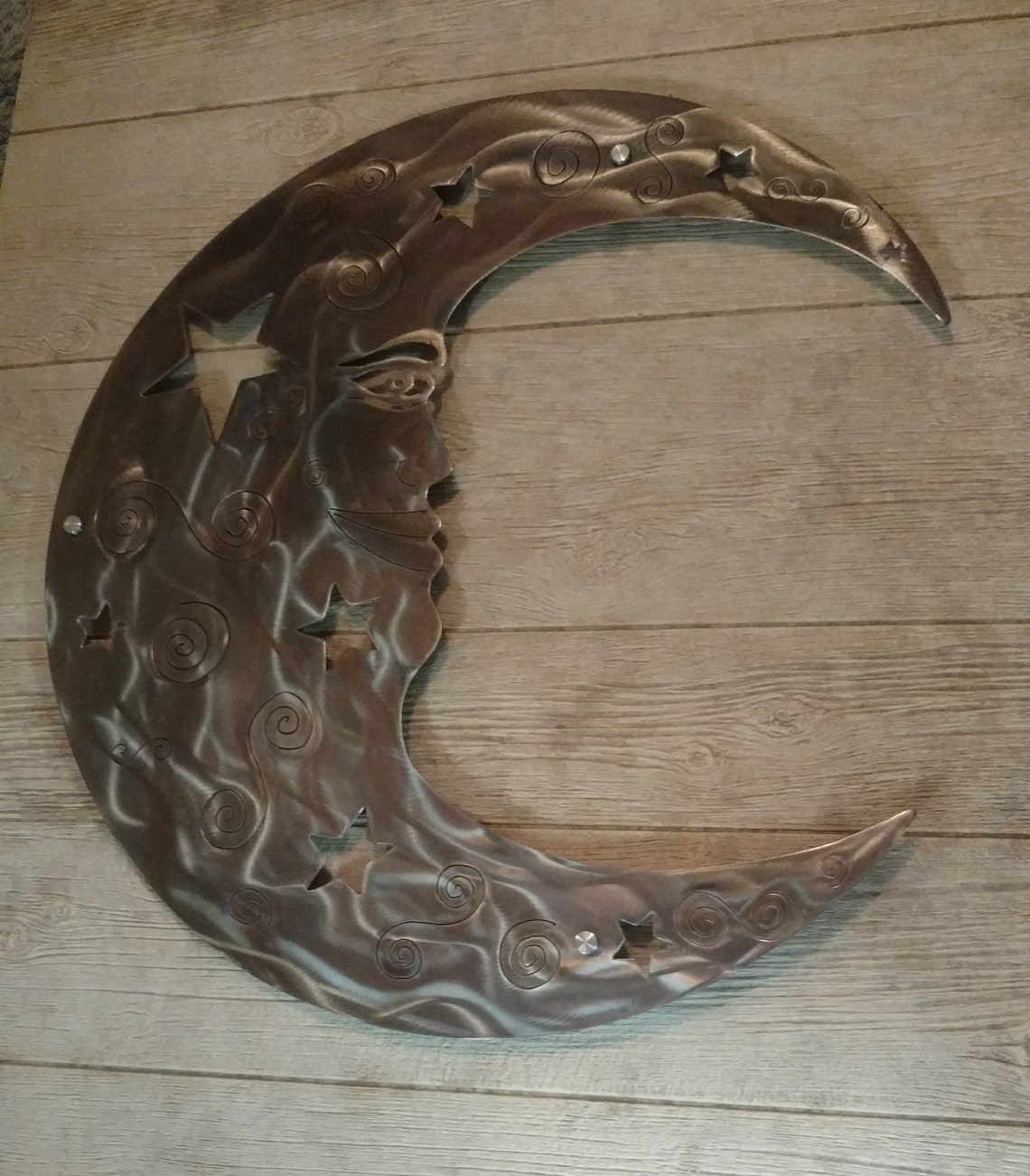 Metal moon wall art outdoor / Metal wall decor ETSY large Etsy