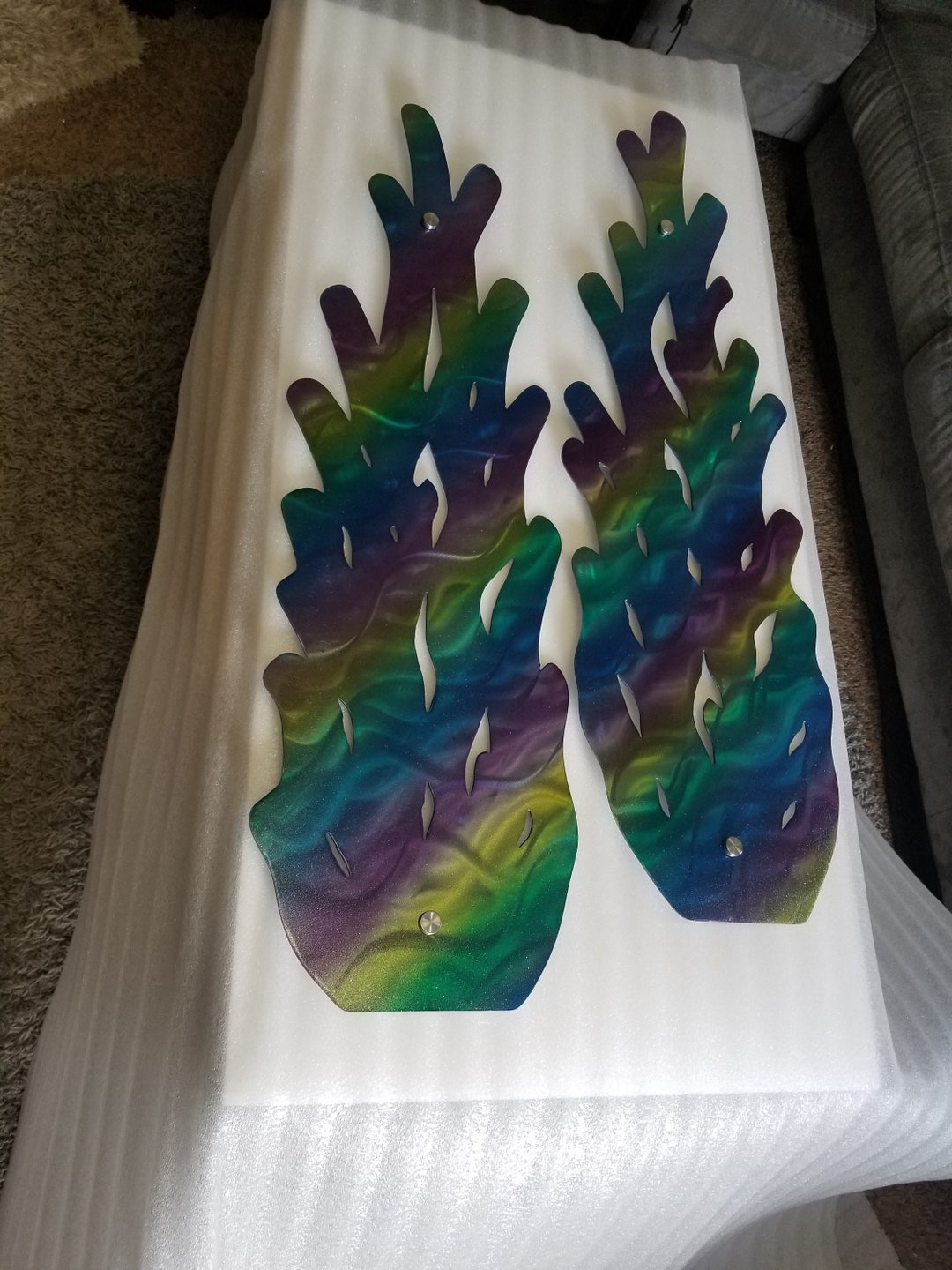 Metal Wall Art Seaweed Set of 2, Etsy Handmade Large Beach Metal Wall