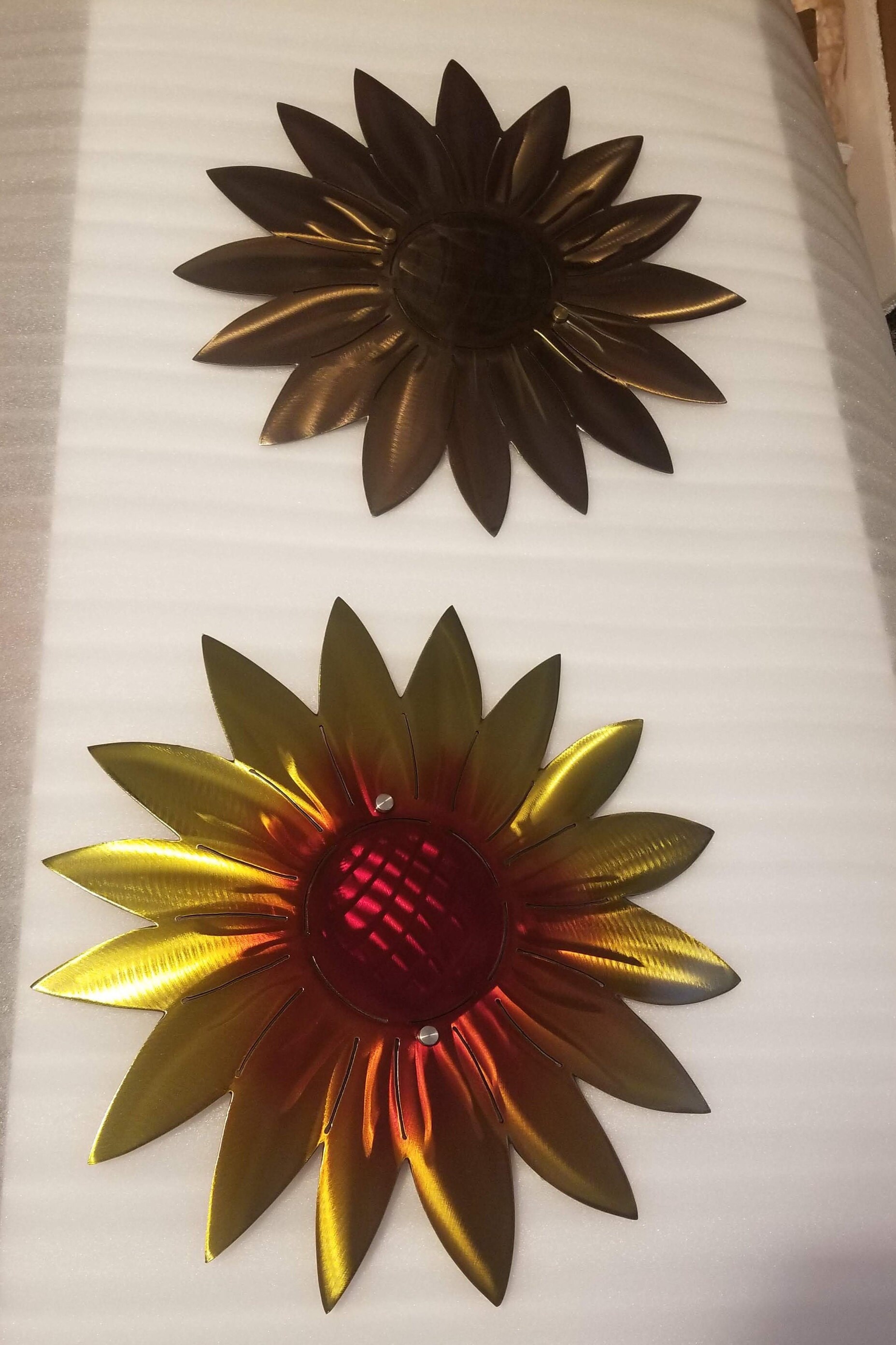 Metal Sunflower Outdoor Wall Art for Home Decor Garden Wall Etsy