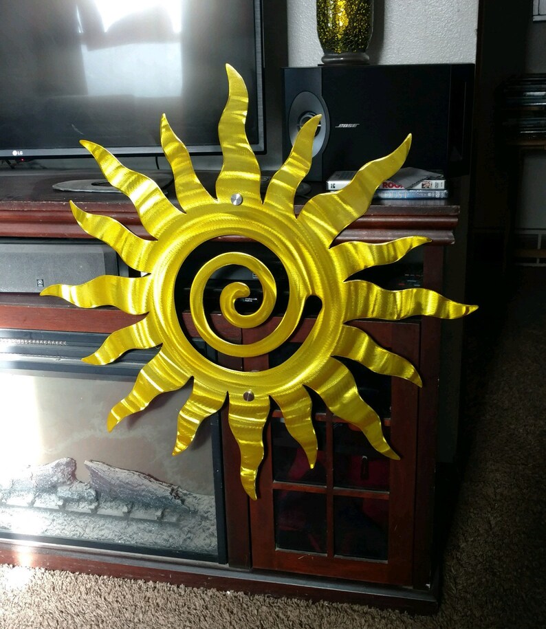 Metal Sun Wall art large celestial patio decor ETSY handmade Etsy