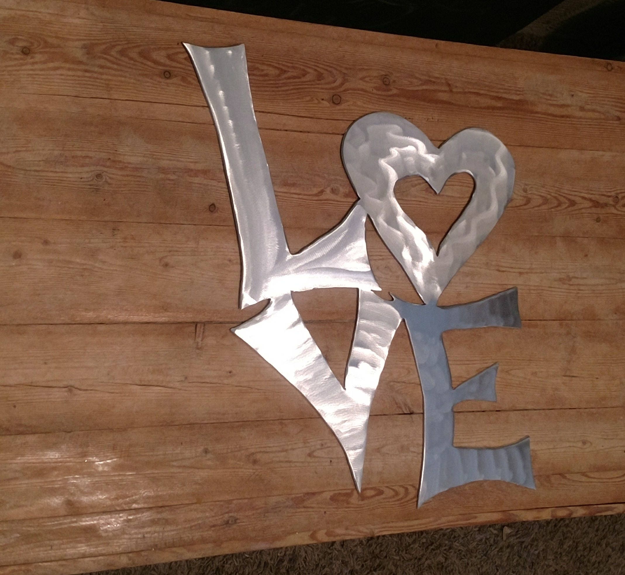 Love Metal Wall Art Sign Modern Wall Decor ETSY Handmade Etsy