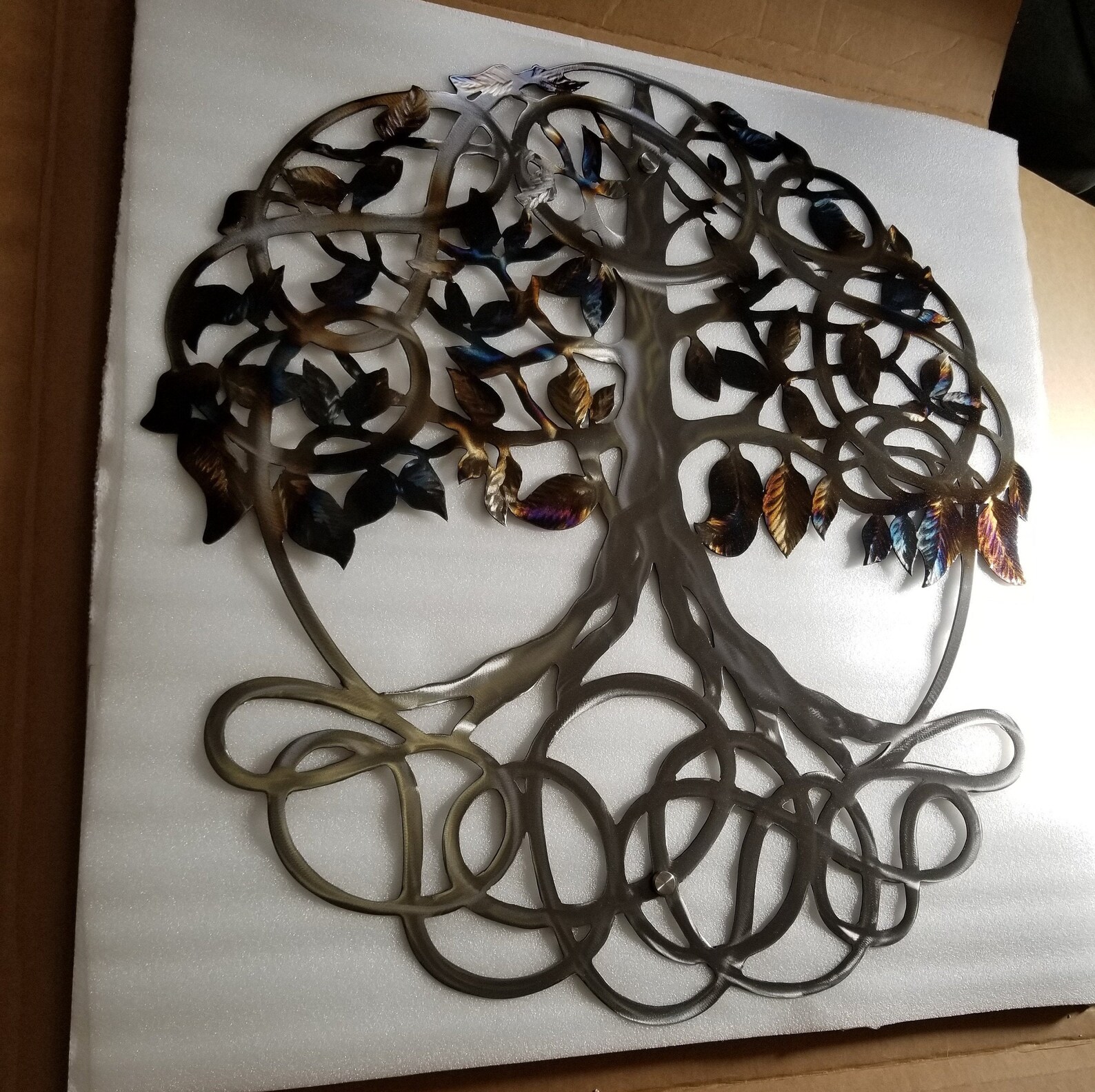 Large Tree of Life Metal Art, Handmade Large Tree of Life, Living Room