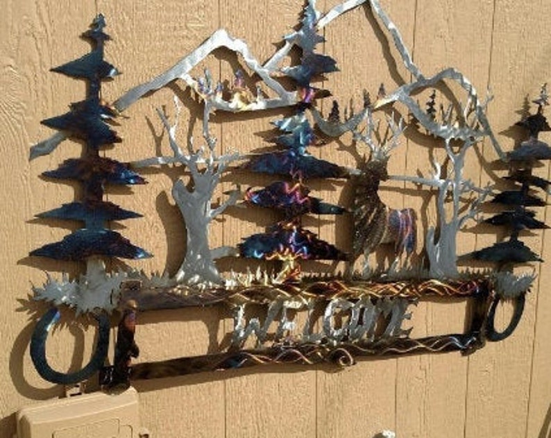 Welcome sign entrance gate décor / Metal Wall Art home decor | Etsy