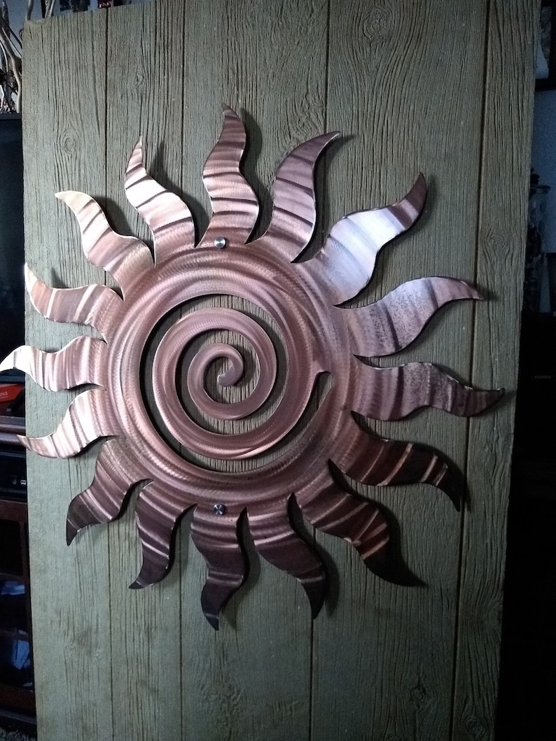 Metal art sun wall decor ETSY handmade modern large wall sun Etsy