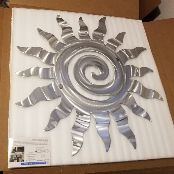 Metal Wall Art Sun, Abstract Sun Wall Sculpture, Indoor Outdoor