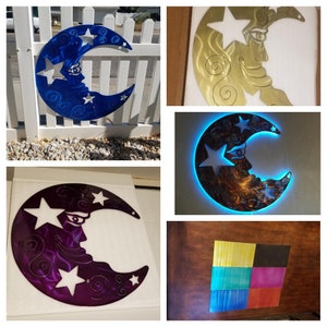 Metal Wall Art Moon Plasma Cut Wall Decor ETSY Large Moon Plasma Cut ...
