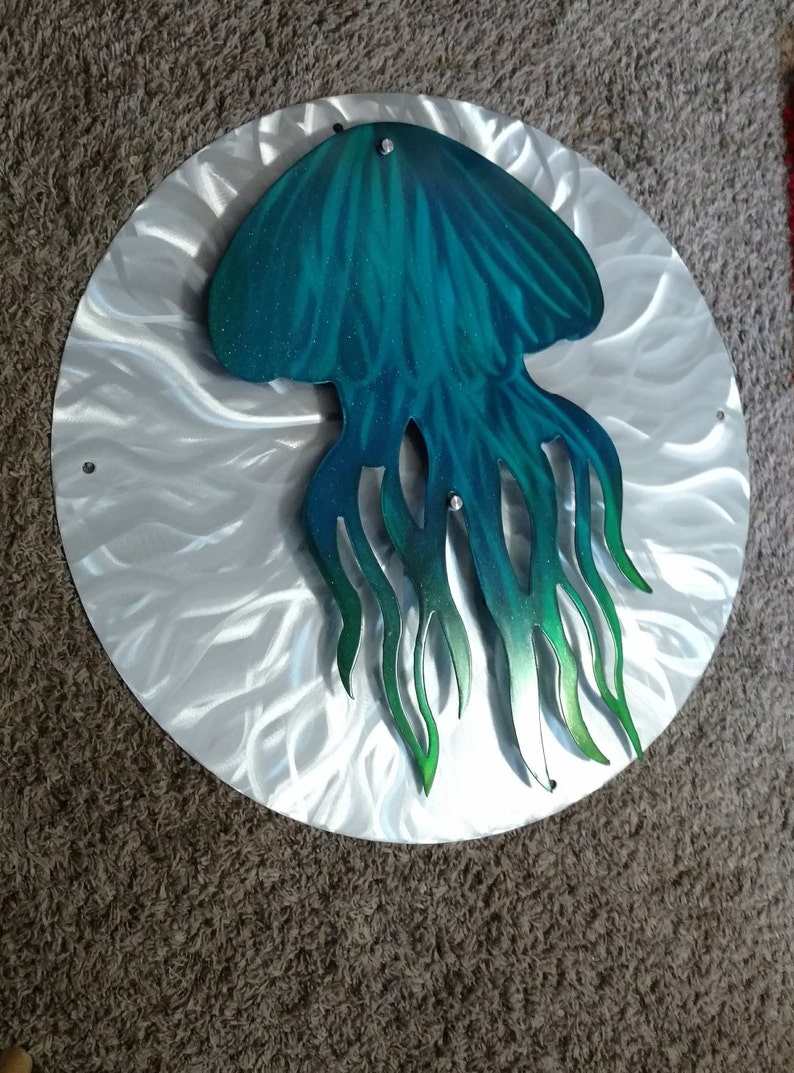 Jellyfish Wall Art Jellyfish Wall Sculpture Custom Metal Etsy