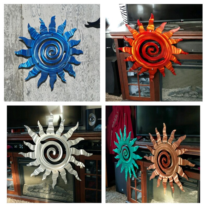 Metal art sun wall decor ETSY handmade modern large wall sun Etsy