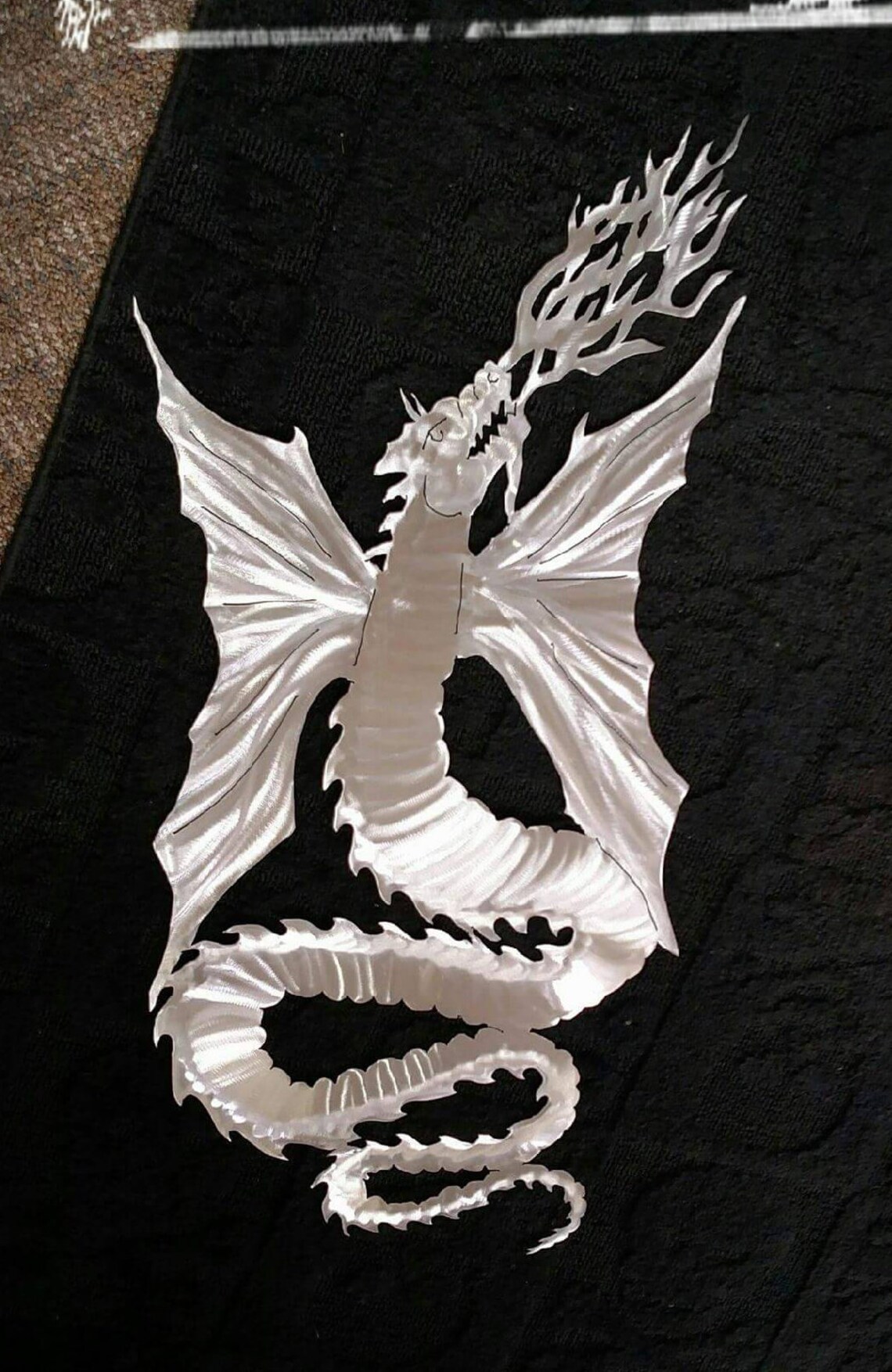 Large metal dragon wall art steel art work wall hanging | Etsy