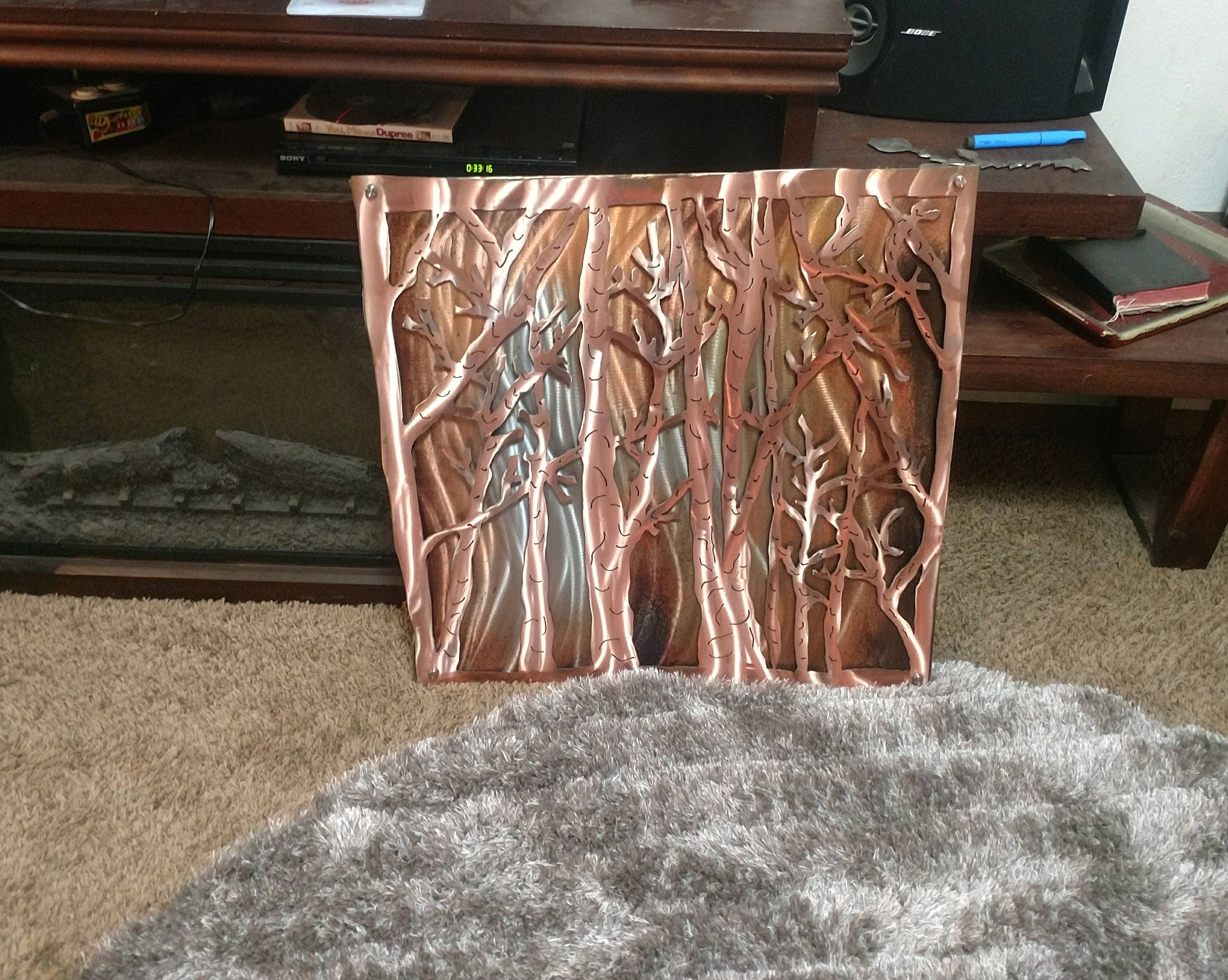 Metal wall art Tree Sculpture ETSY handmade Aspen tree wall Etsy 日本