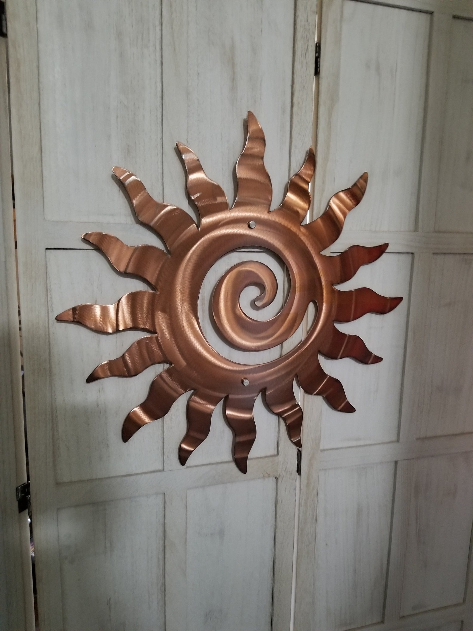 Metal Wall Art Sun ETSY Handmade Wall Decor Copper Metal Sun Etsy