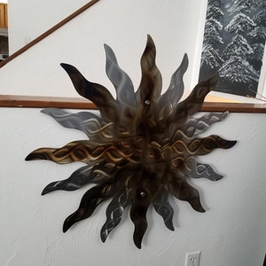 Muurkunst metalen zon uniek interieur Zon - Unieke zon - maffe zon Metalen muur tuin groot buiten stalen decorkunst
