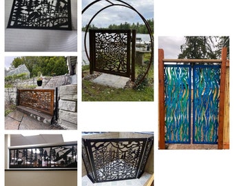 outdoor Enterance gate Metal custom art handmade rustic garden gates