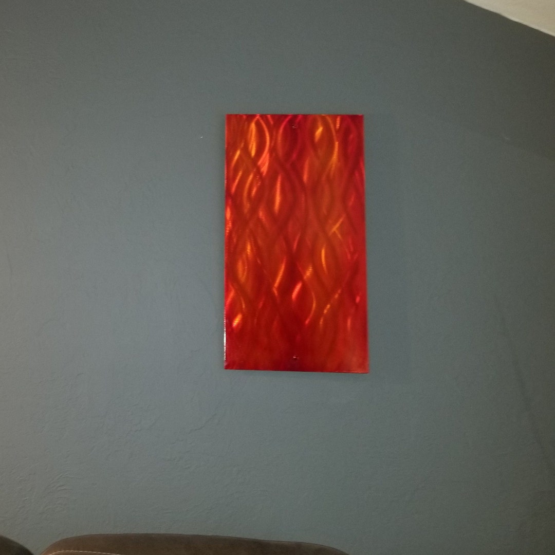 Abstract Metal Wall Art Panel, Handmade Large Wall Art Home Decor, Wall