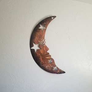 Moon wall hanging Entrance gate decor metal wall art large unique home decor / modern farmhouse art / interior design home and living room