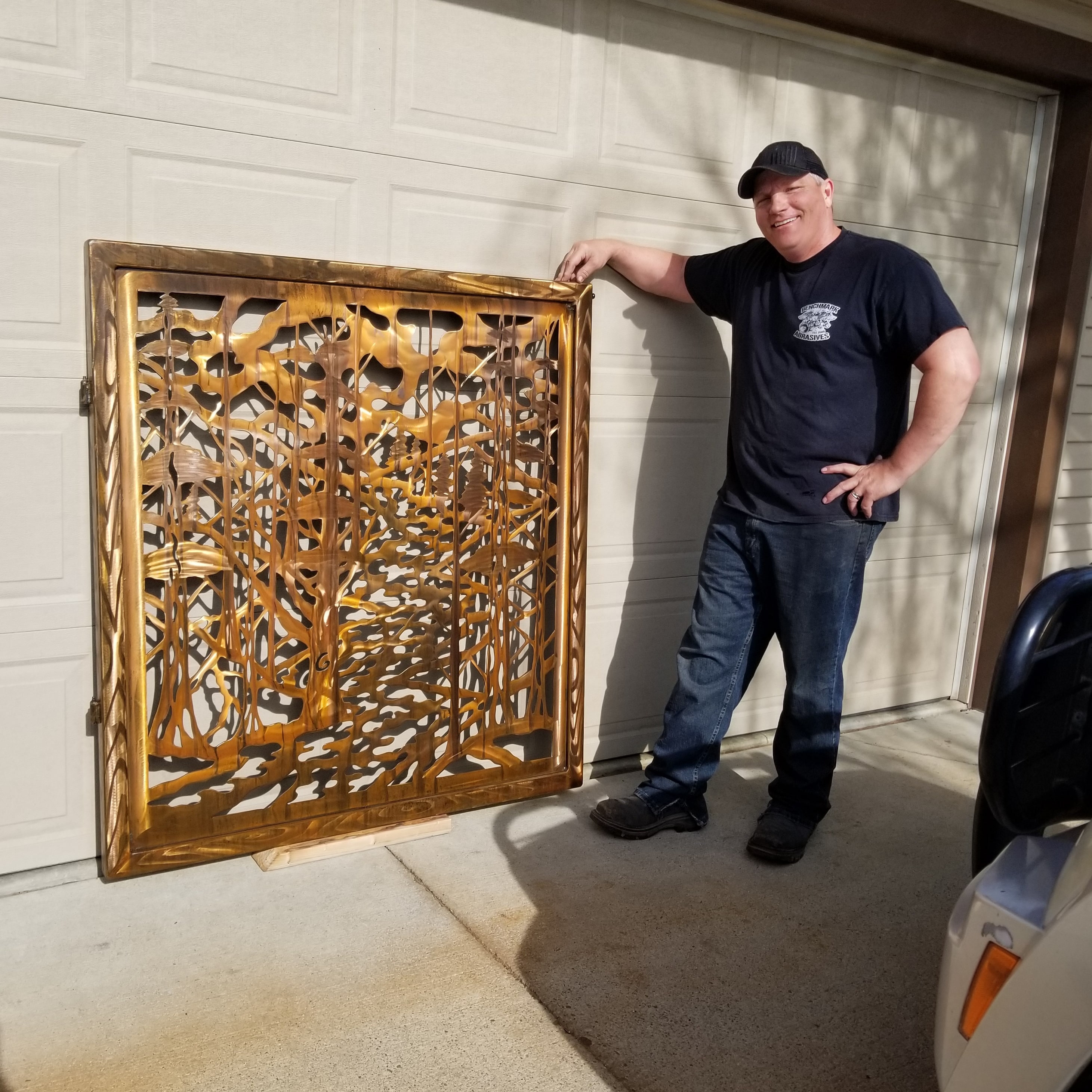 outdoor Enterance gate Metal custom art handmade rustic garden gates