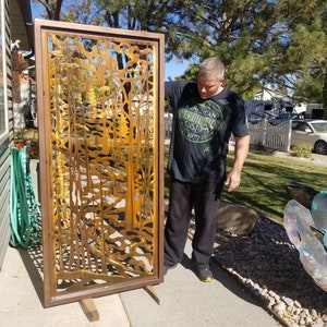 Custom Metal Entrance Gate - Metal Art - Rustic Farmhouse Wall Panel - Steel Fence Panel - Tree Front Gate - Custom Gate - Steel Panel Gate