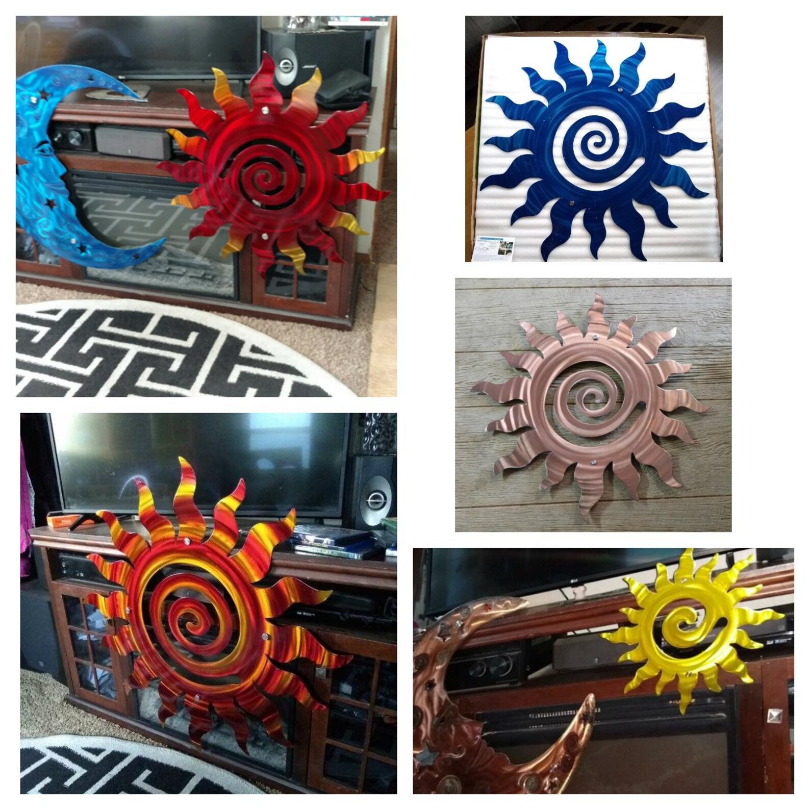 Metal Wall Art Sun ETSY Handmade Wall Decor Copper Metal Sun Etsy