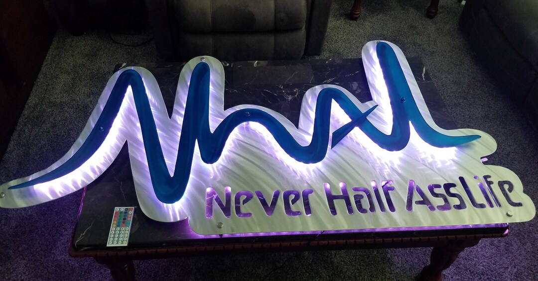 Unique Signs Custom Metal Business Signs Logo ETSY Personalized Metal Sign Led Lit Signs Office