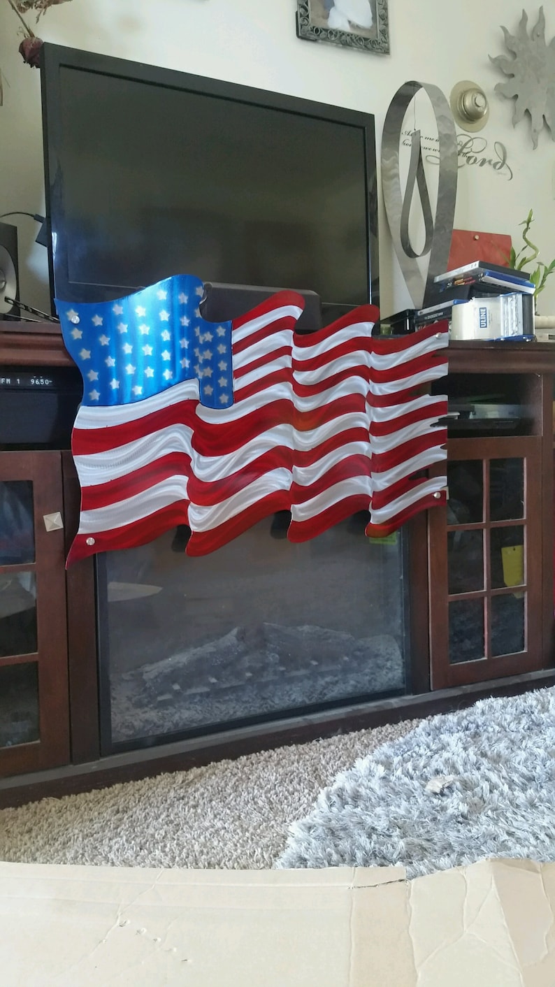 American Flag / Metal Wall Art / Outdoor Flag / ETSY Handmade Etsy