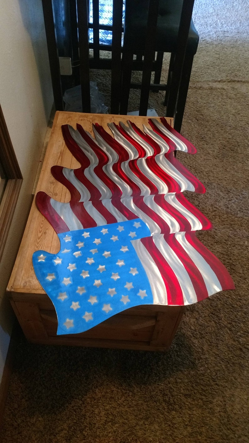 American flag ETSY handmade plasma cut flag patriotic wall Etsy