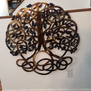 Decoración del hogar de metal Árbol de la vida arte de pared único ETSY hecho a mano infinito Árbol de la vida / arte de pared de metal / diseño de árbol infinito / Arte de metal grande