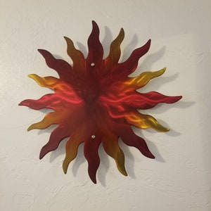 Sun large Metal wall art home decor unique Sun - many sizes and colors wacky sun Metal Wall decor Garden porch deck patio kitchen bedroom