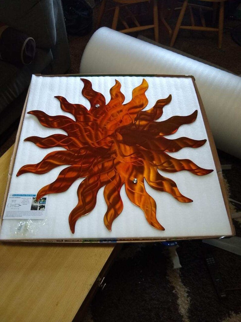 Metal sun wall art celestial decor metal wall art 34 Etsy