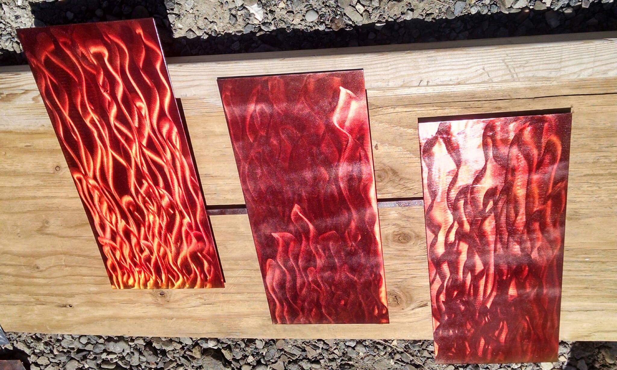 Large metal wall panel set 16g Steel Large wall hanging Etsy