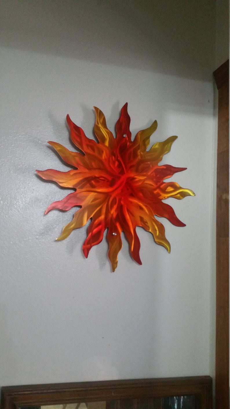 Patio decor sun metal wall Art ETSY handmade copper Sun Metal | Etsy